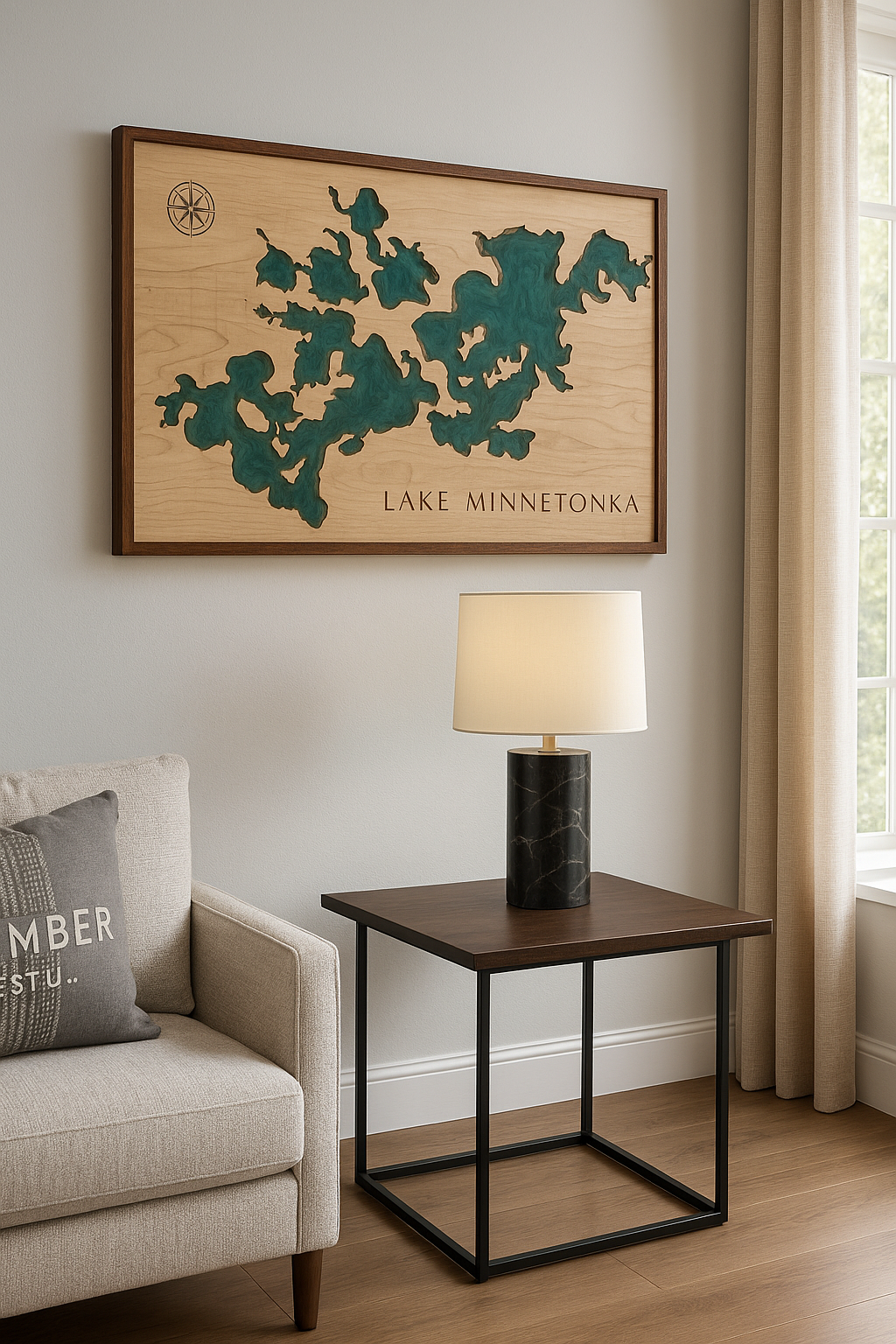 Lake Minnetonka Topographic Wall Art
