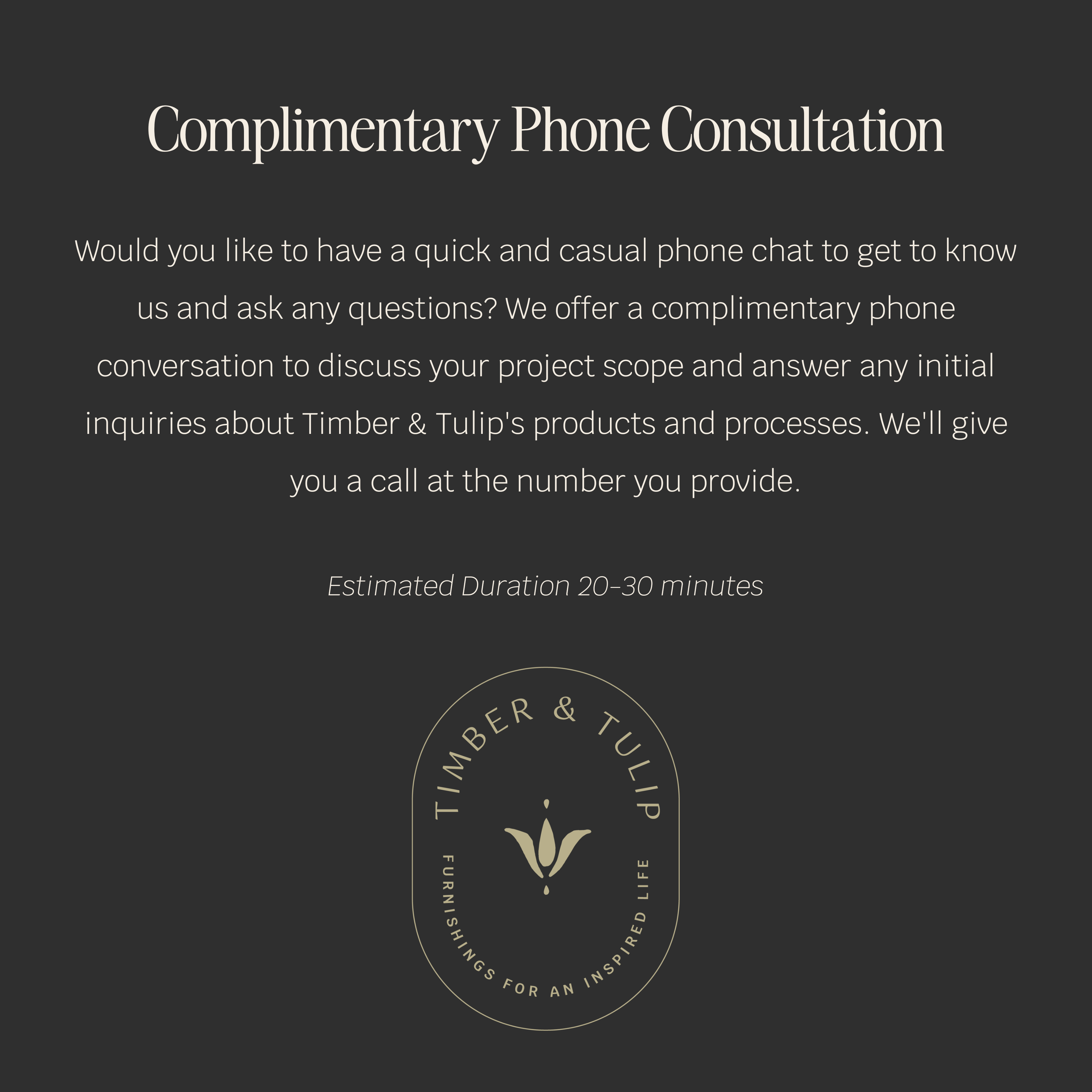 Complimentary Phone Consultation