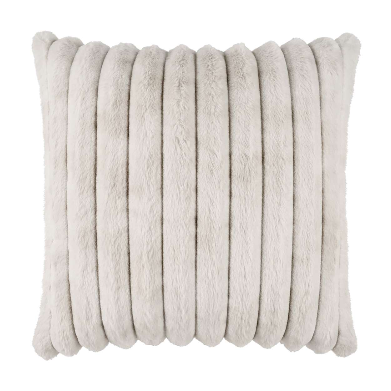 Ivory Fur Channel Pillow