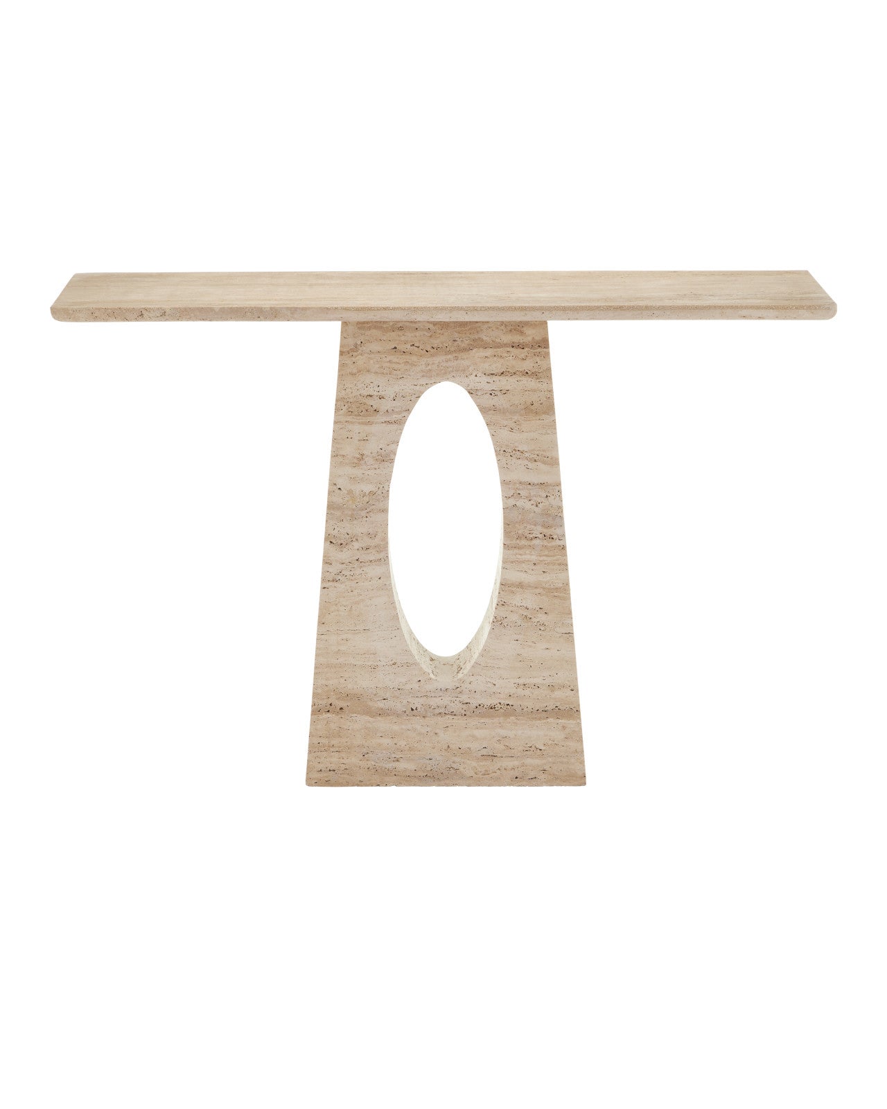 Demi Travertine Console Table