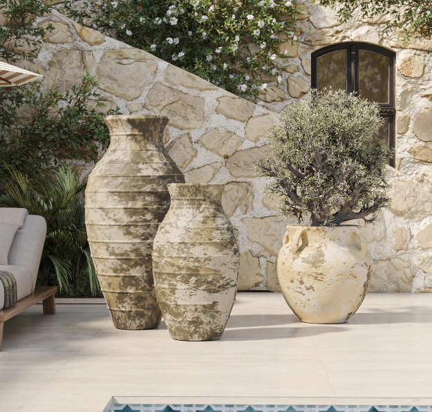 Ragusa Large Antique White Urn