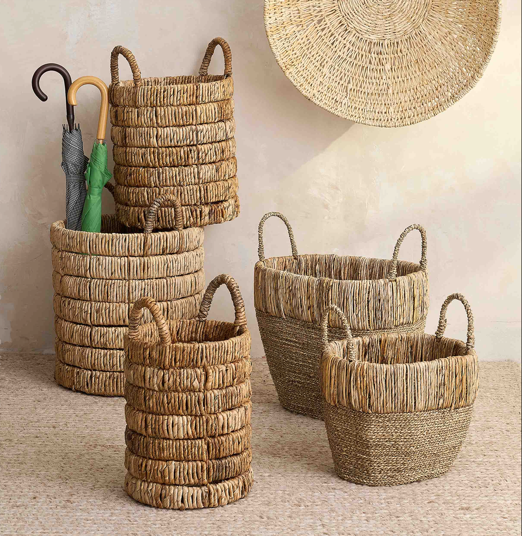 Palmetto Baskets, Set of 3