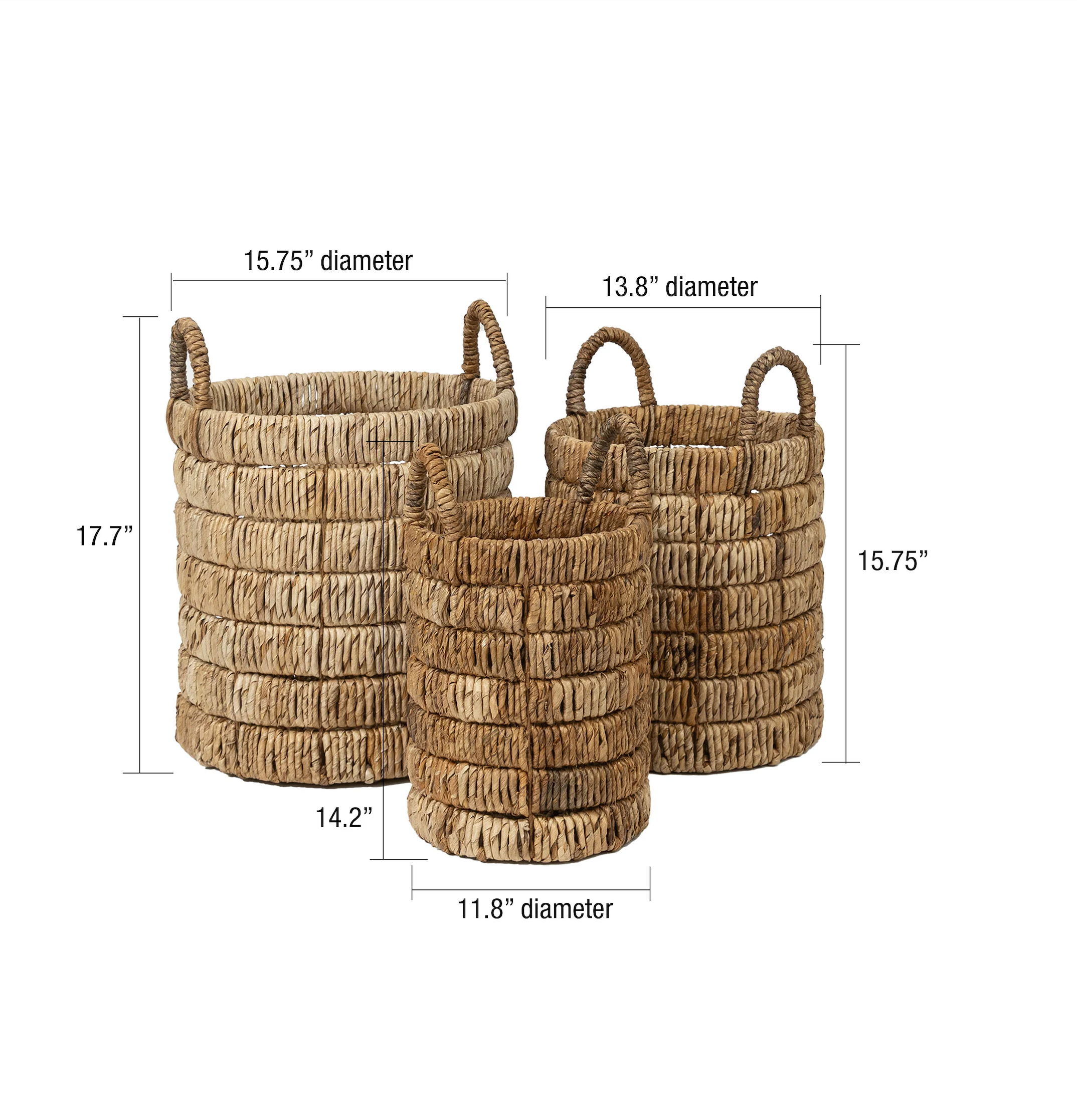Palmetto Baskets, Set of 3