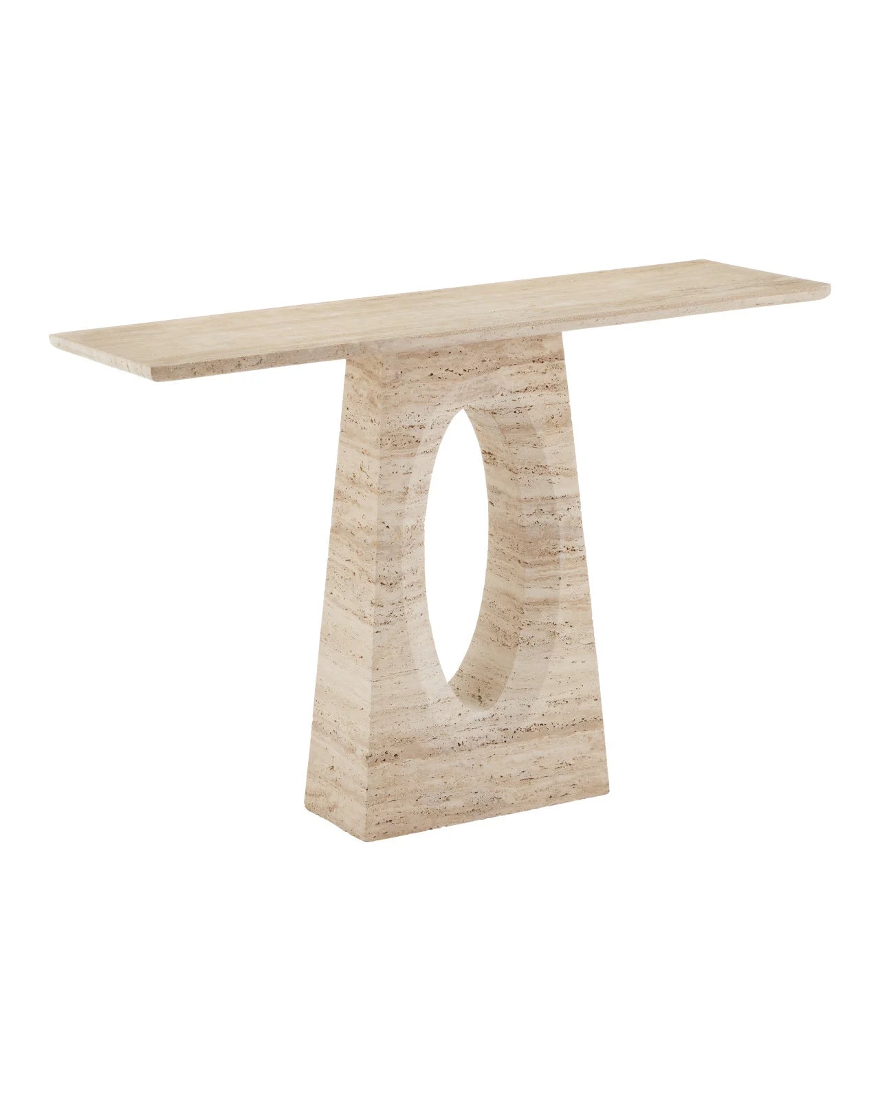 Demi Travertine Console Table