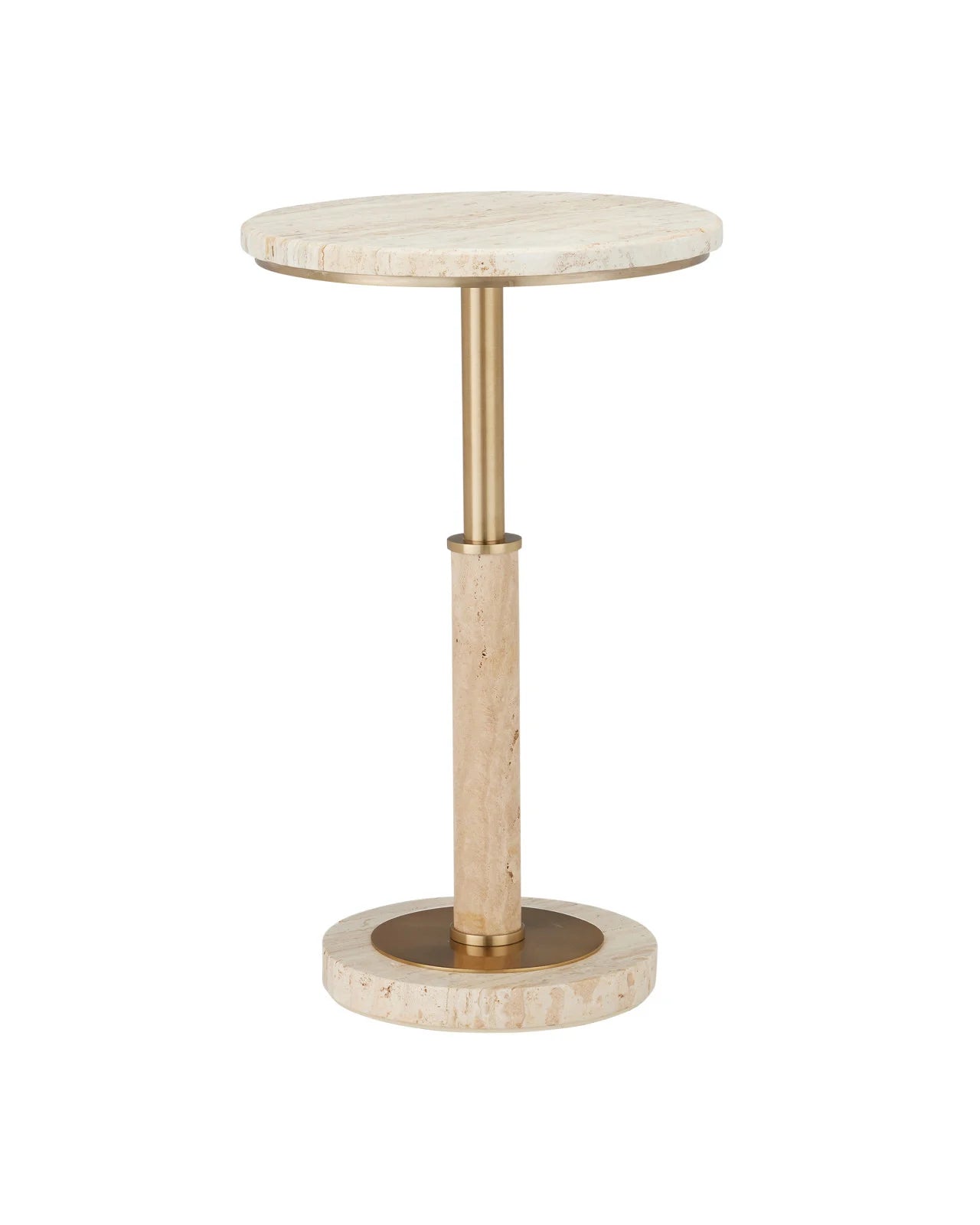 Miles Travertine Accent Table